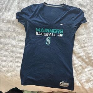 Nike Navy Mariners Baseball Tee
